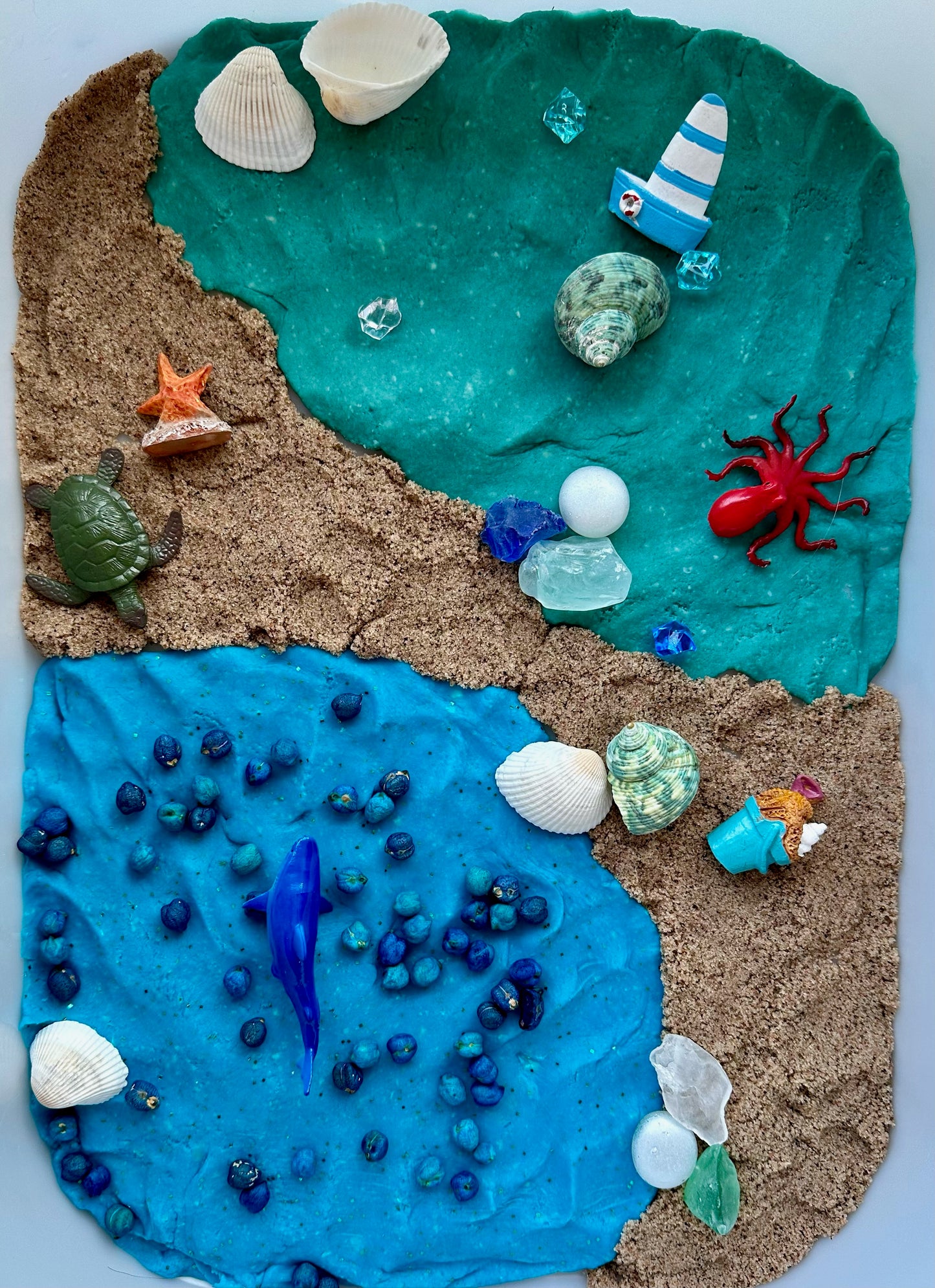 Ocean Play Dough Kit by Sensory Made Simple