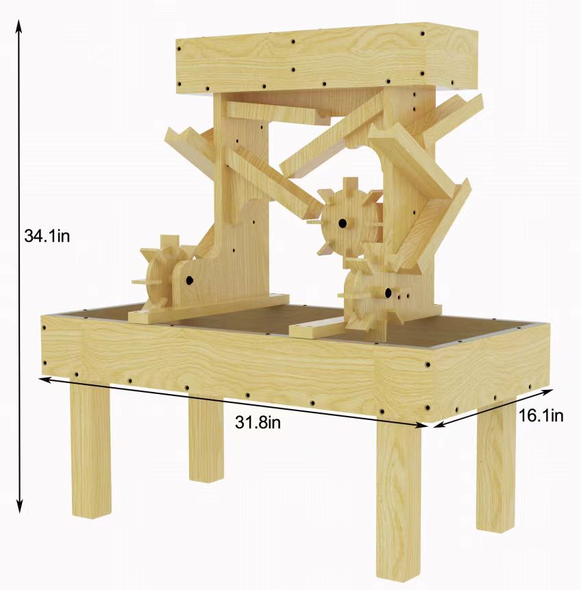 Table à eau d'extérieur en bois pour enfants et tout-petits par Avenlur 