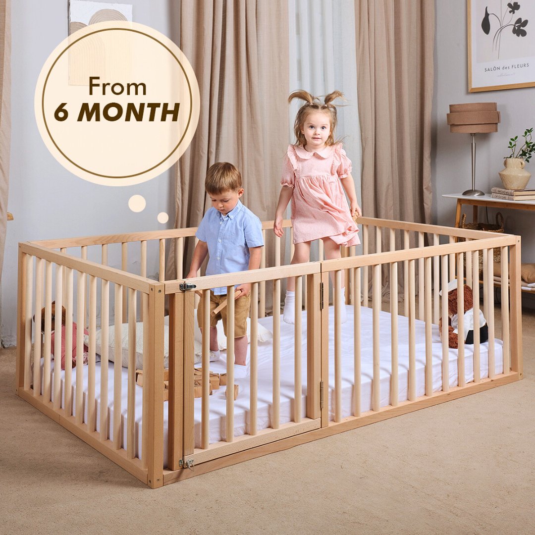 Montessori Bed For Kids and Toddlers from 6 month (US Full Size) + FREE GIFT