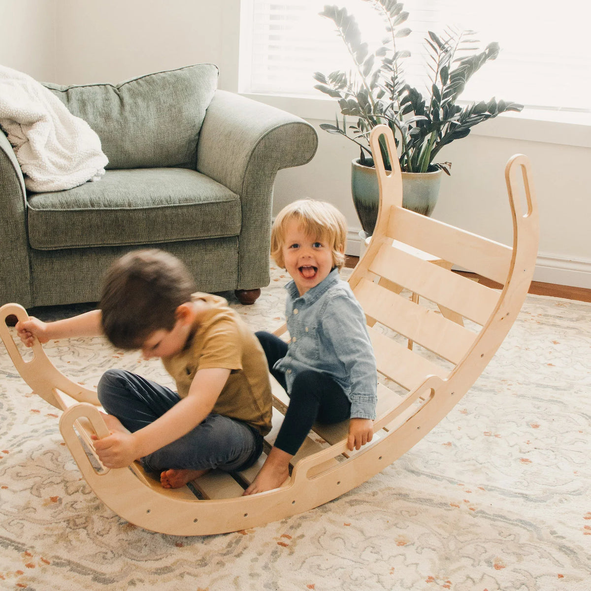 Kids Timber Rocker PlayArch XL - Large Wooden Climber and Rocker (Made in Canada) – Wood ...
