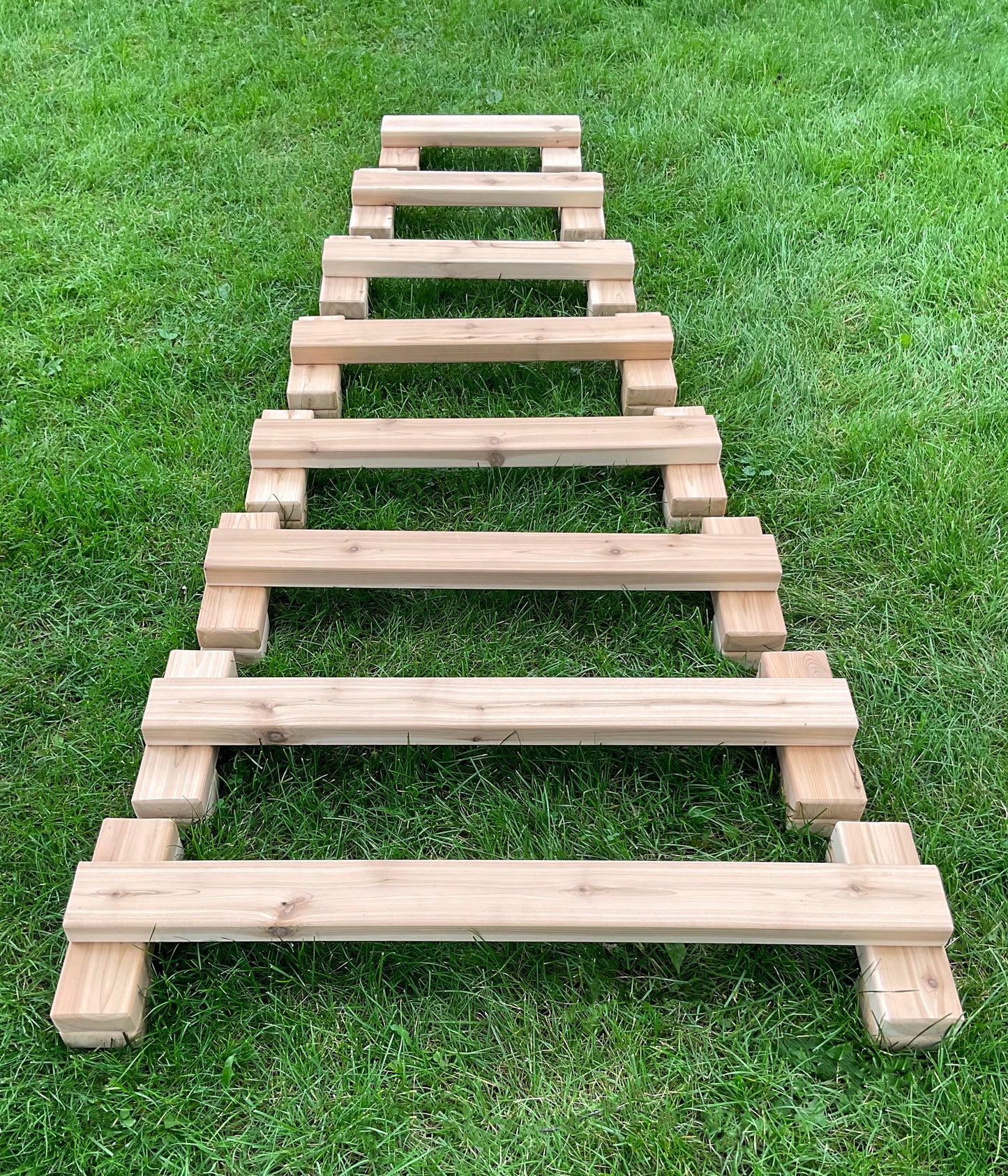 Cedar Stacking Balance Beams (Set of 8) - Just Playing (Made in Canada)