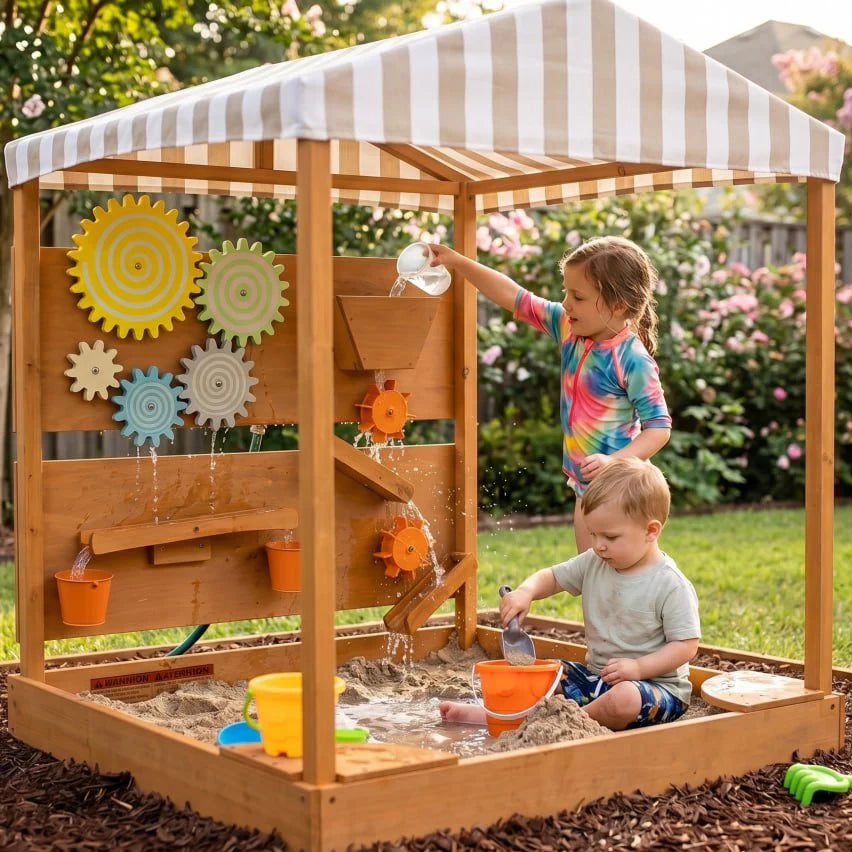 Koa Outdoor Sensory Play Market & Water Wall by Avenlur