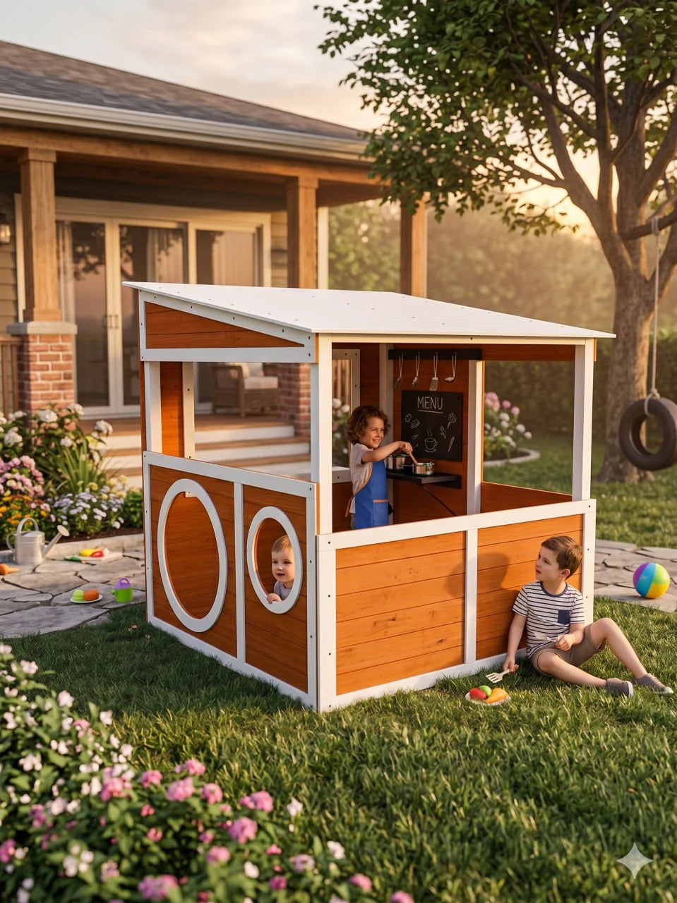 Saffron Outdoor Playhouse Kitchen & Café by Avenlur