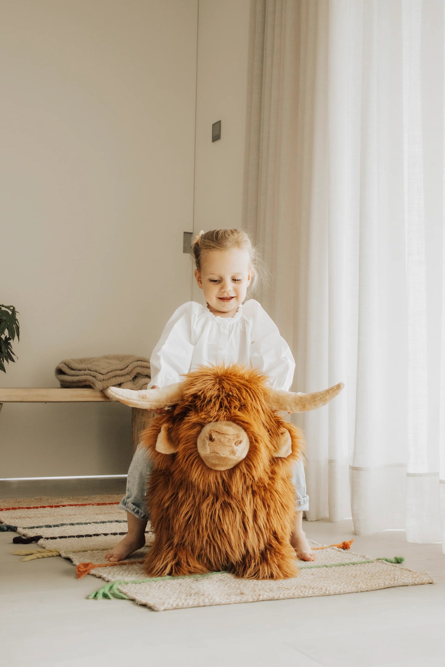 (DAMAGED BOX) Soft Bouncy Highland Cow by Wild & Soft