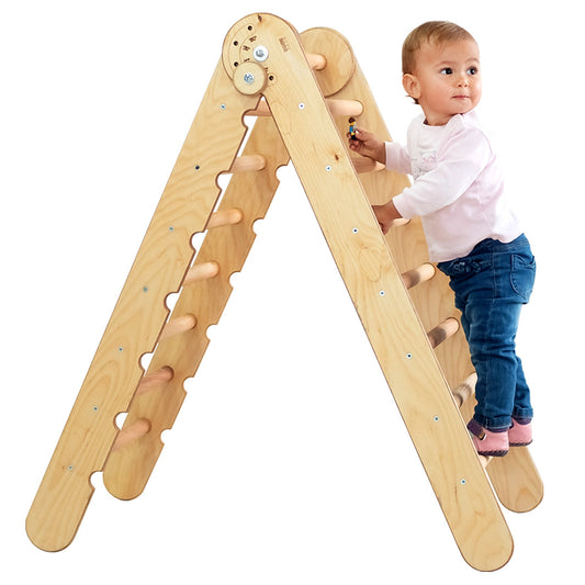 Montessori Triangle Ladder - Handmade Climber for Kids 1-7 y.o. – Beige