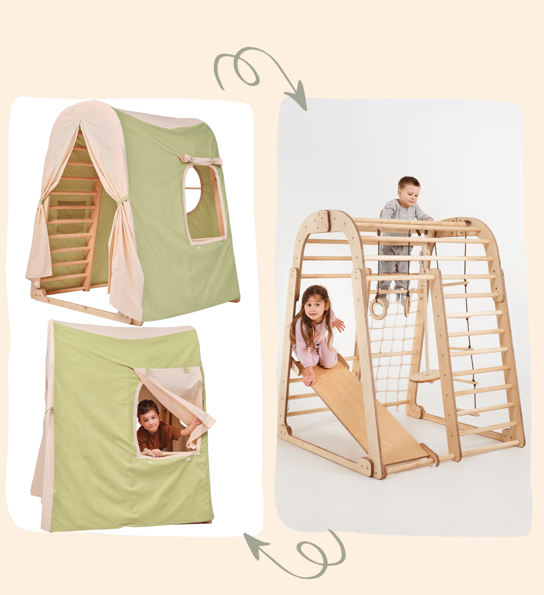 Play Sand Shell Cover Play Tent Cover for Indoor Wooden Playground – Wood Wood Toys