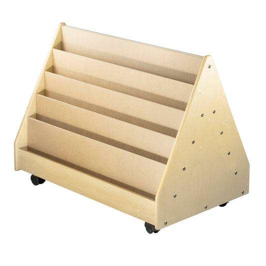 Double Sided Book Rack with 10 Shelves (S323) - Made in Canada