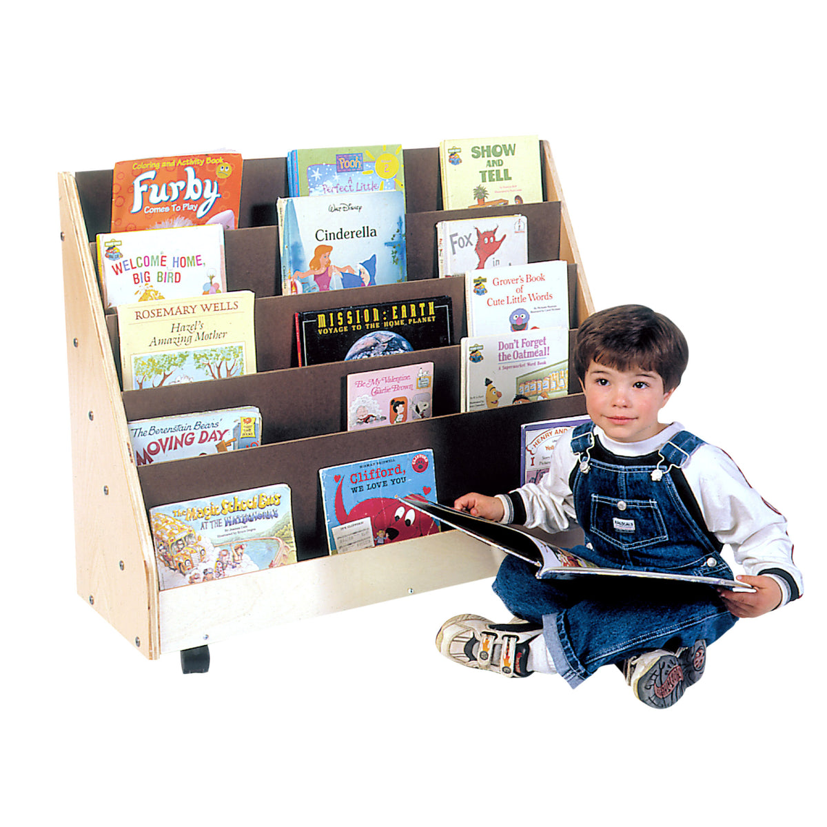 Book Rack Prepayaid Primary Book Rack with 5 Shelves (S324) - Made in Canada – Wood Wood Toys