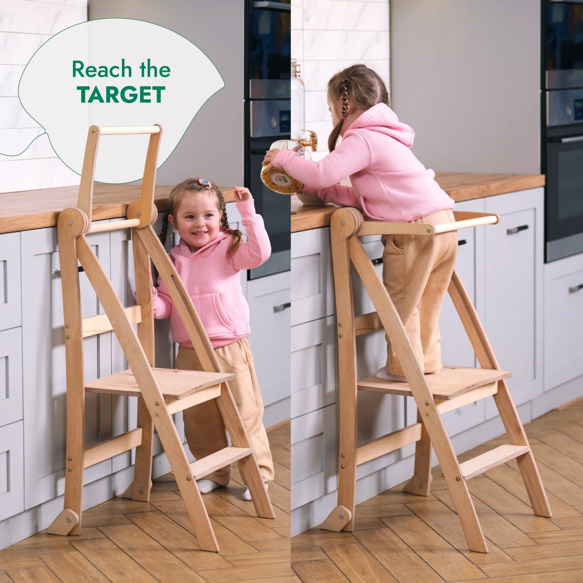 Helper Tower: A Multi-functional Foldable Step Stool for Kids