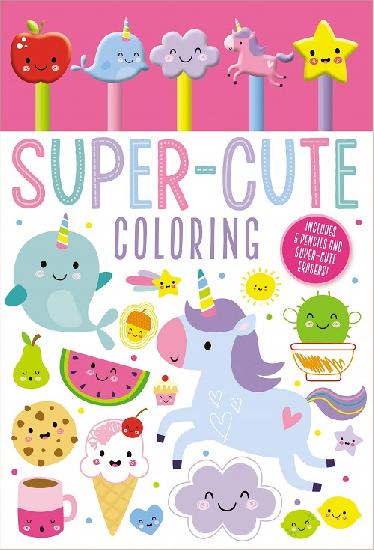 (COSMETIC DEFECT) Super Cute Colouring Pad with Pencils - Make Believe Ideas