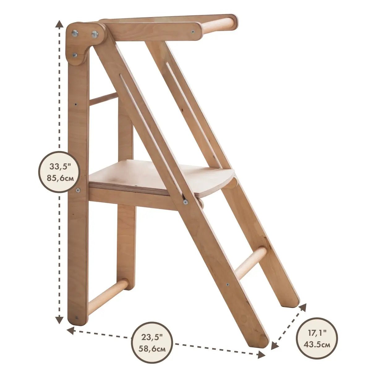 Wooden Step Stool for Preschool - Kid Chair That Grows