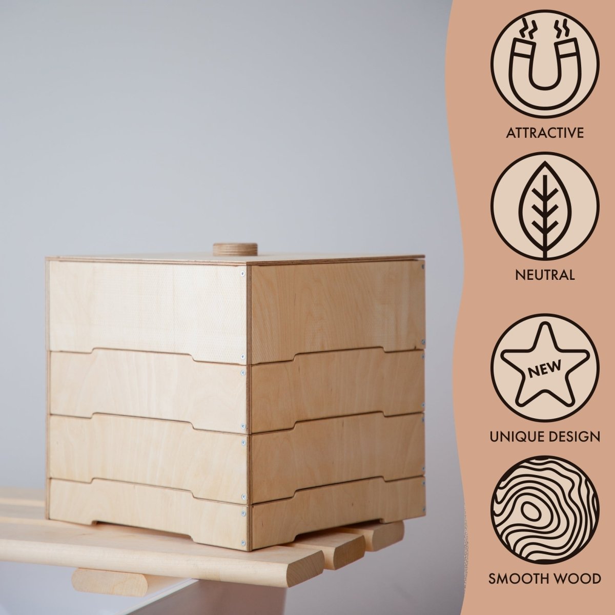 Rangement/trieur en bois pour blocs LEGO
