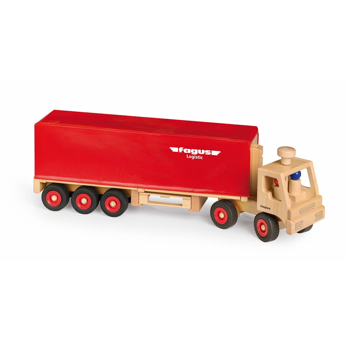 Fagus Semi-Truck and Trailer - Wooden Play Vehicles from Germany