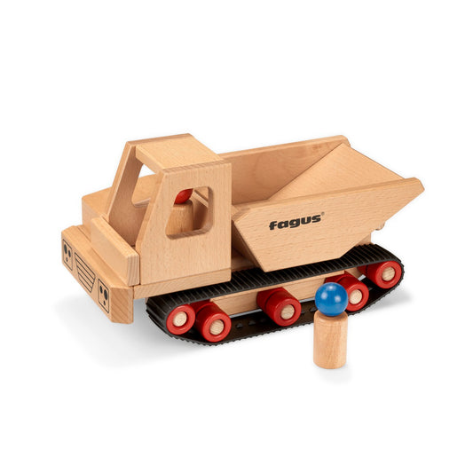 Fagus Caterpillar Dump Truck - Wooden Play Vehicles from Germany
