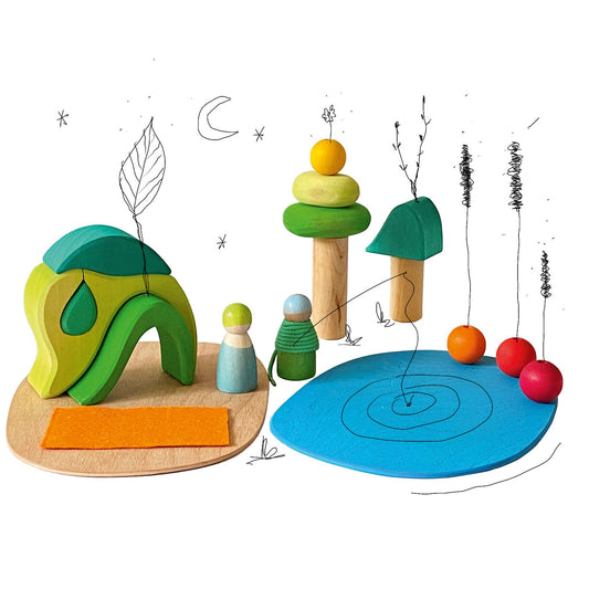 Grimm's - "In The Woods" Small World Play Set