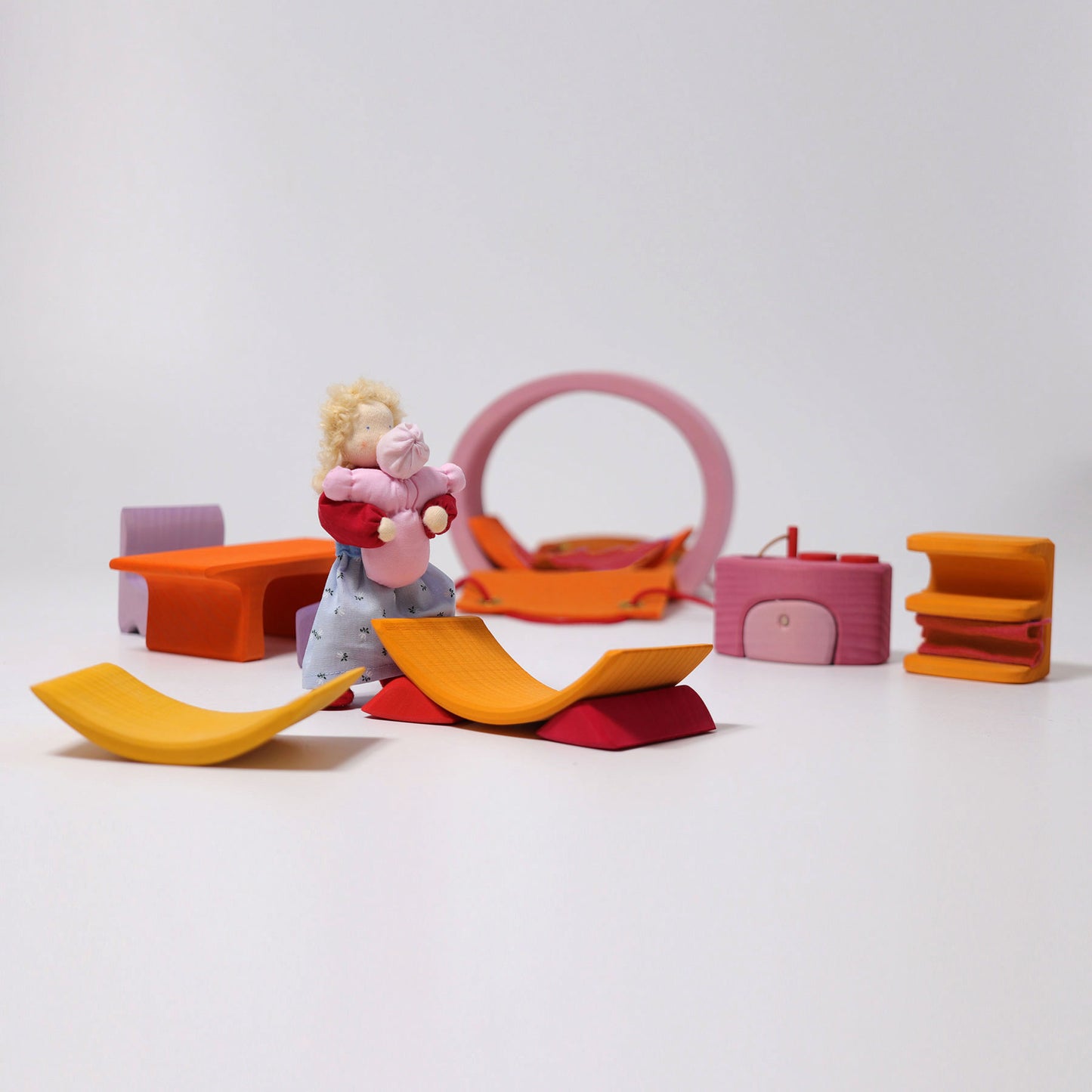 Grimm's - Pink-Orange Mobile Home Stacker (14 pcs)