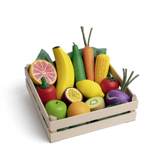 Erzi Assorted Wooden Fruits and Vegetables XL - Play Food Made in Germany
