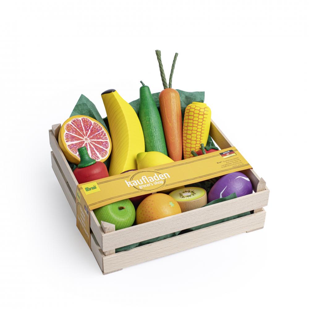 Erzi Assorted Wooden Fruits and Vegetables XL - Play Food Made in Germany