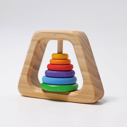 Grimm's - Pyramid Rattle with Coloured Discs