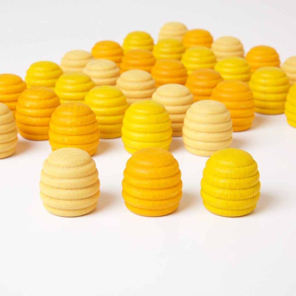 Grapat Wood Mandala Yellow Honeycombs (36 Pieces)