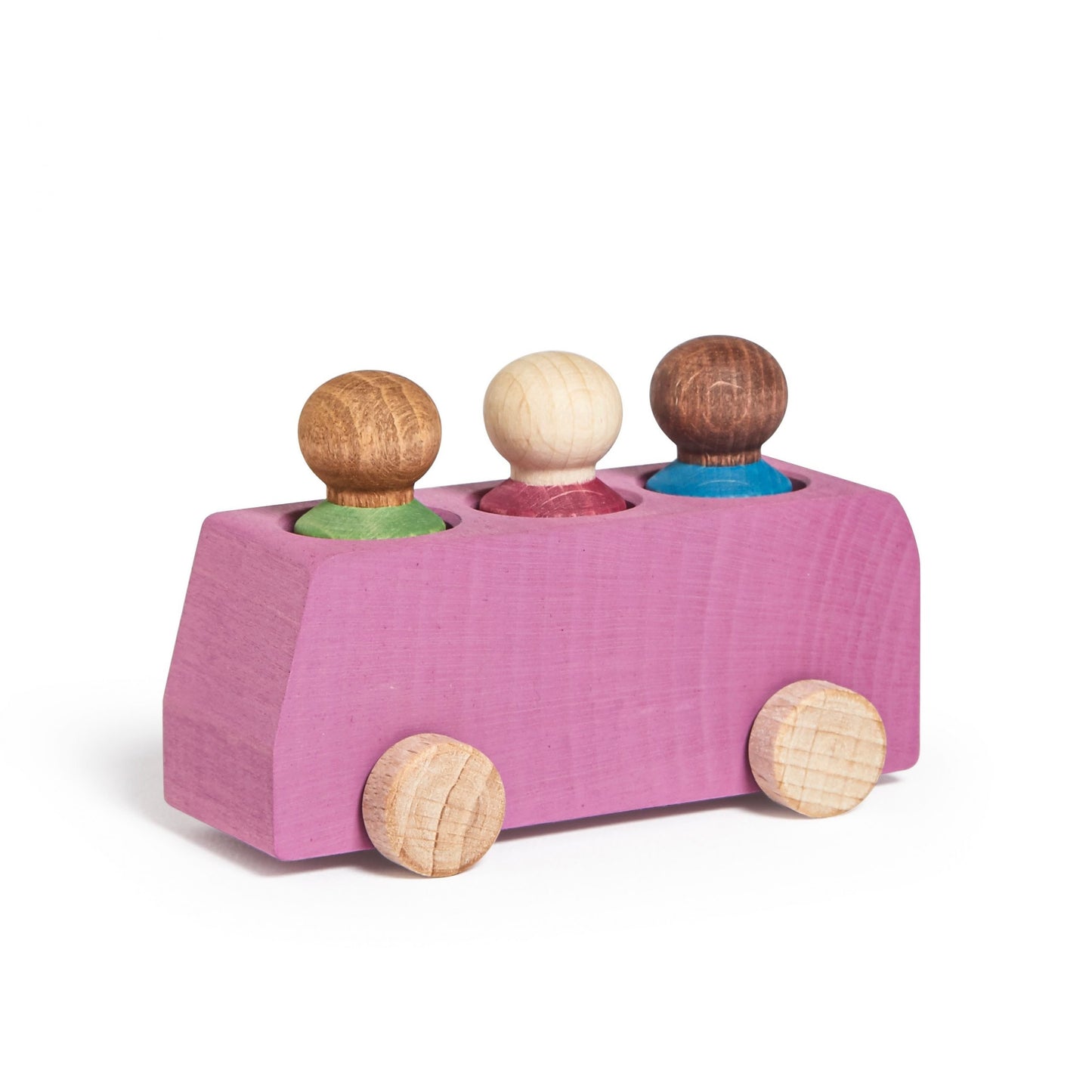 Bus rose Lubulona avec 3 figurines 