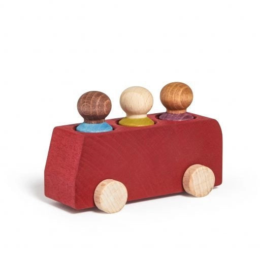 Bus rouge Lubulona avec 3 figurines 