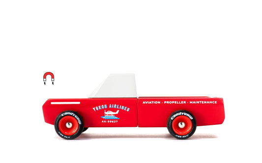 Candylab Toys Red Longhorn - Camionnette vintage moderne
