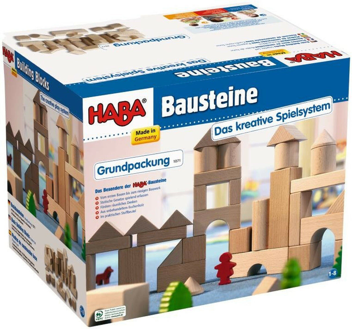Haba Blocks HABA Basic Building Blocks 26 Piece Natural Wood Starter Set – Wood ...