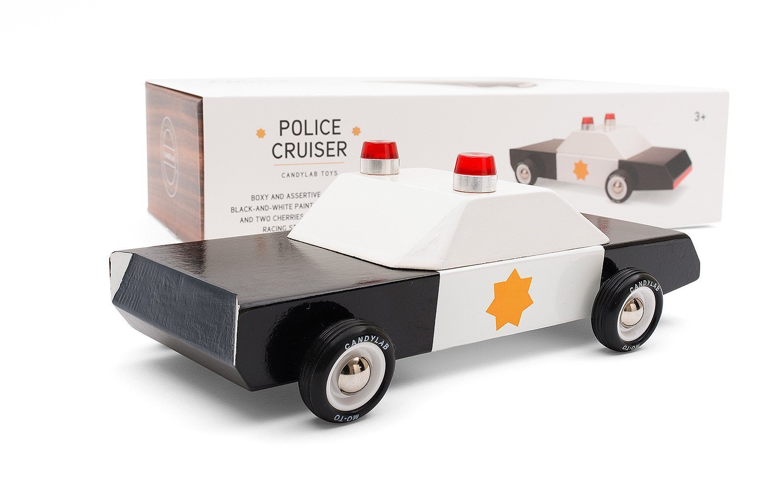 Candylab Toys Police Car - Modern Vintage Cruiser - Wood Wood Toys Canada's Favourite Montessori Toy Store