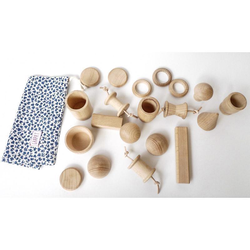 Grapat Natural Treasure Basket with 20 Elements - Wood Wood Toys Canada's Favourite Montessori Toy Store