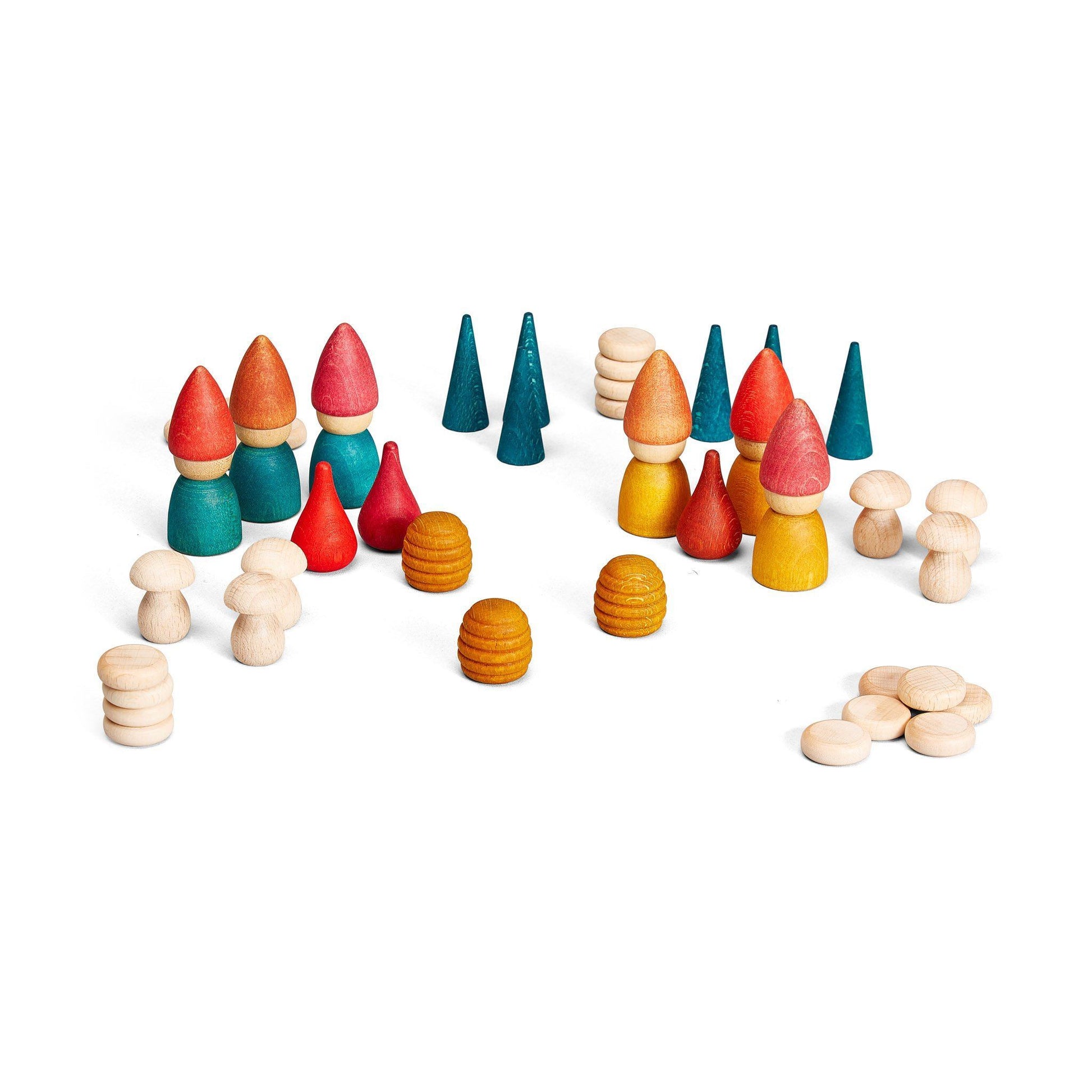 Grapat Wood Coloured Tomtens - Wood Wood Toys Canada's Favourite Montessori Toy Store