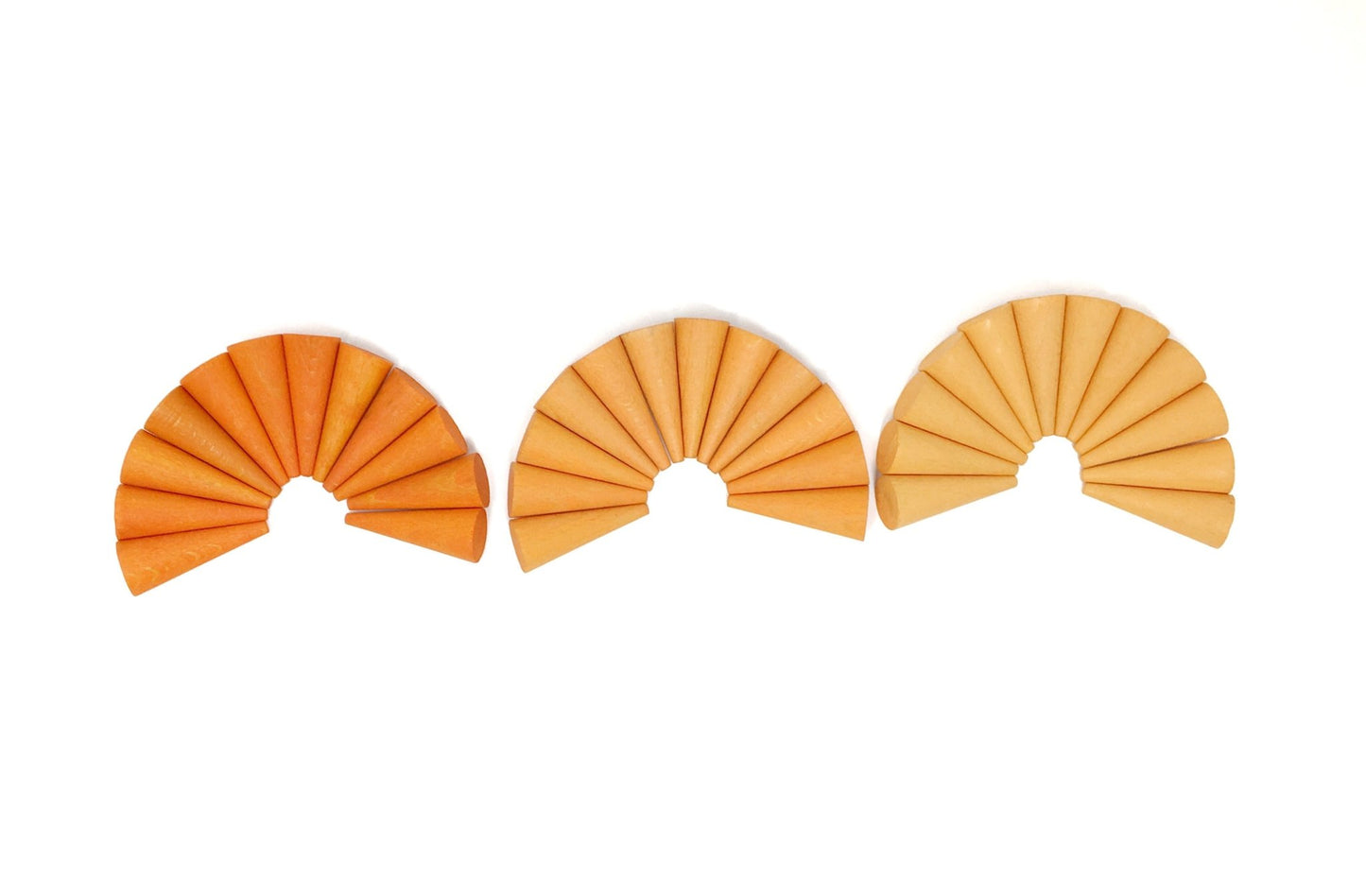 Grapat Wood Mandala Orange Cones (36 Pieces) - Wood Wood Toys Canada's Favourite Montessori Toy Store
