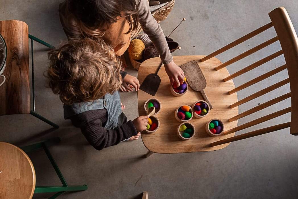 Grapat Wood Mandala Rainbow Eggs (36 Pieces) - Wood Wood Toys Canada's Favourite Montessori Toy Store