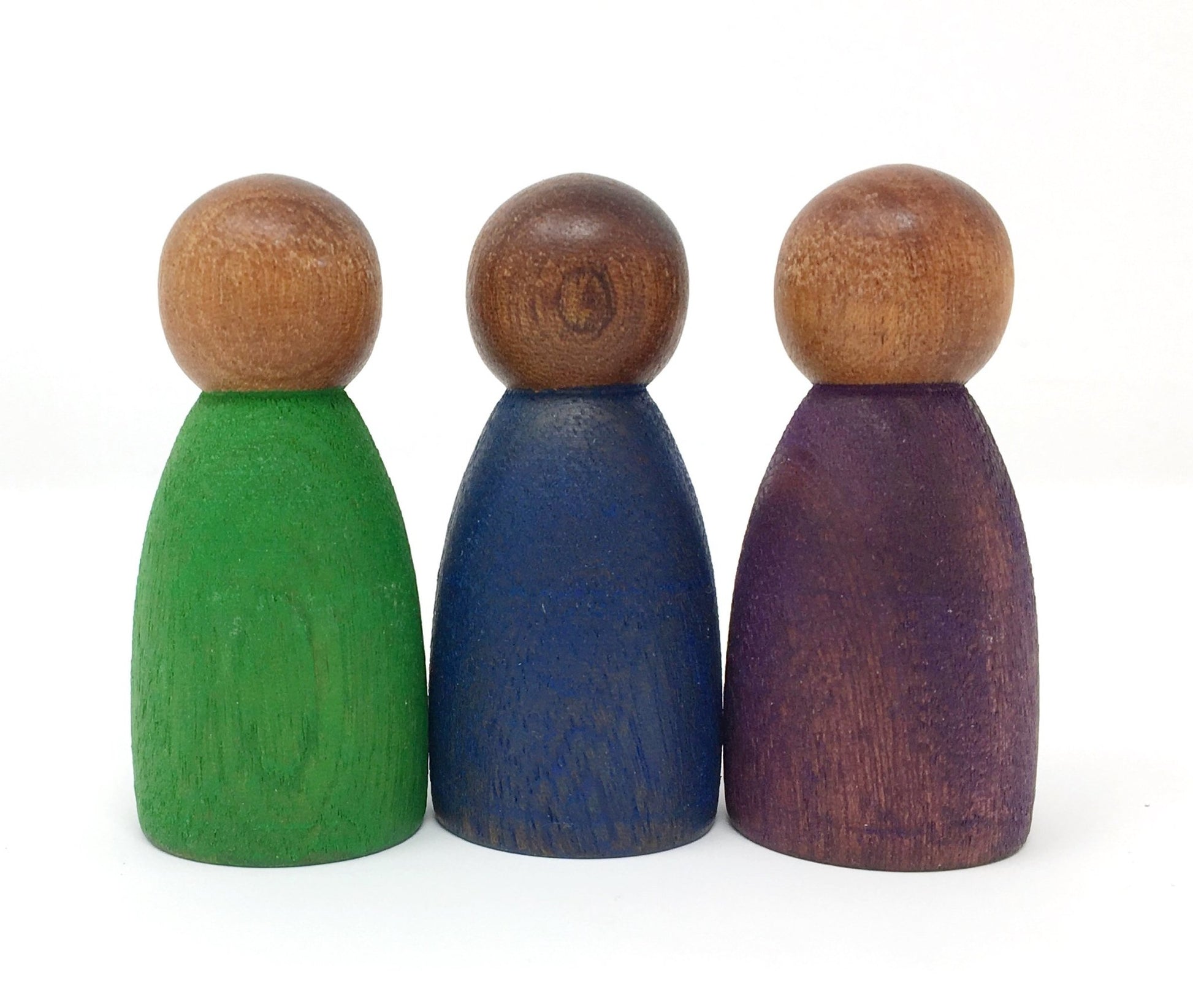 Grapat Wood Nins (3 Pieces) Dark Cold Colour - Wood Wood Toys Canada's Favourite Montessori Toy Store