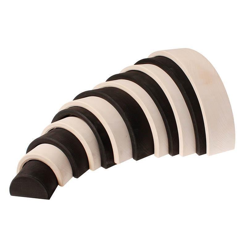 Grimms Large Monochrome Stacking Rainbow - Wood Wood Toys Canada's Favourite Montessori Toy Store