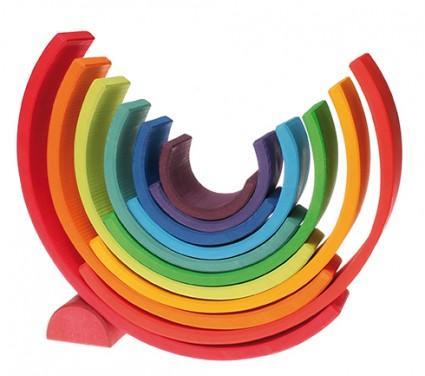 Grimms Large Stacking Rainbow - Wood Wood Toys Canada's Favourite Montessori Toy Store