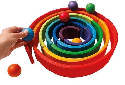 Grimms Large Stacking Rainbow - Wood Wood Toys Canada's Favourite Montessori Toy Store