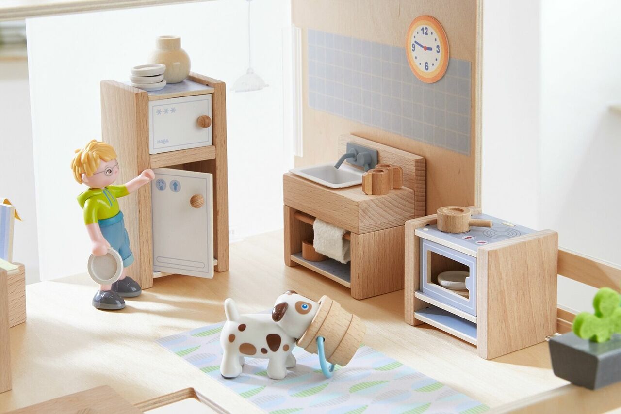 HABA Little Friends Kitchen - Miniature Play House Furniture - Wood Wood Toys Canada's Favourite Montessori Toy Store