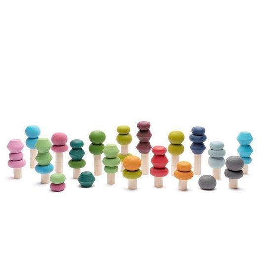 Lubulona All Seasons Stacking Trees - Wood Wood Toys Canada's Favourite Montessori Toy Store