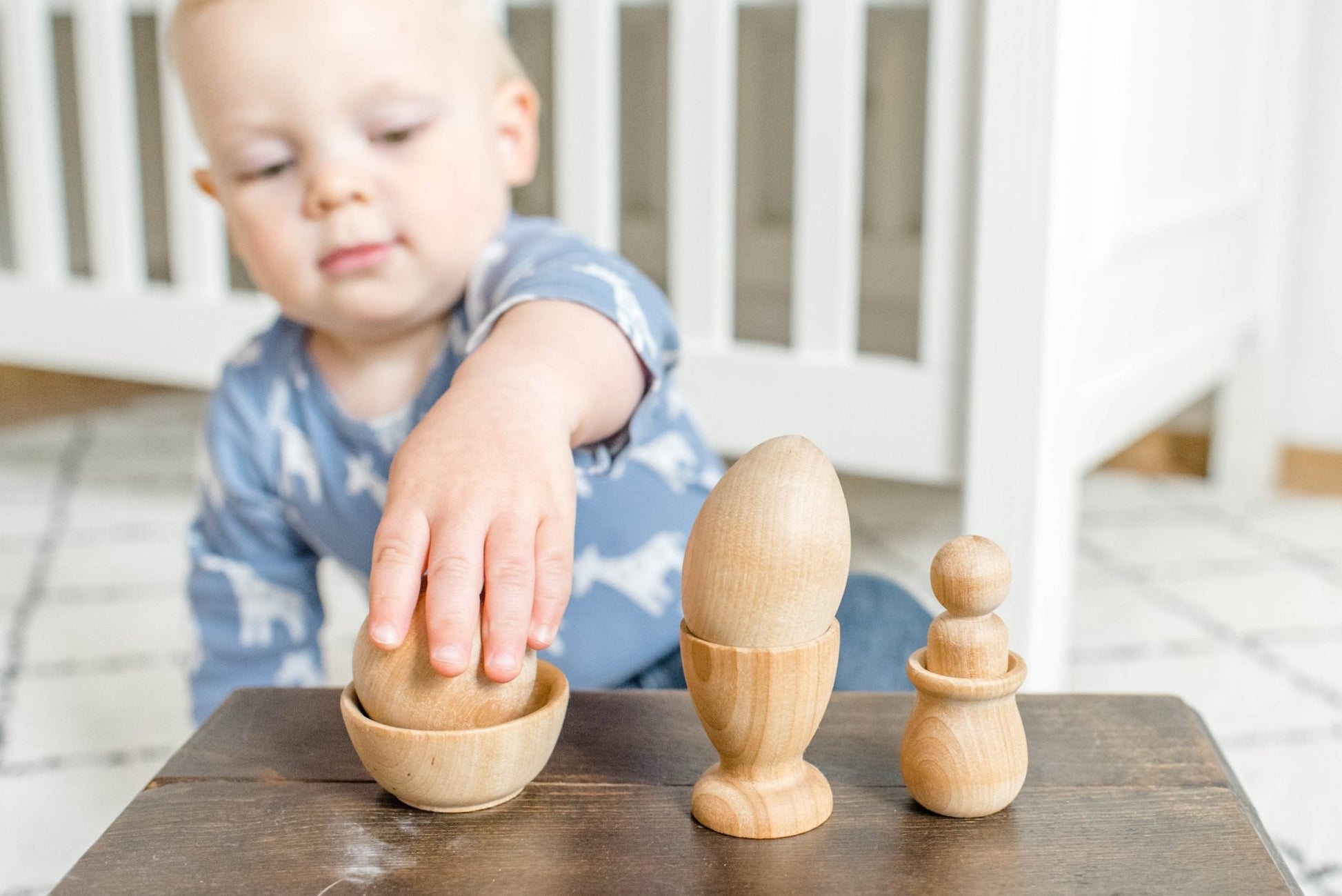Natural Montessori Baby Toy Set by Legacy Learning Academy – Wood