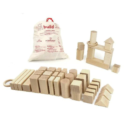 Construire des blocs en bois (ensemble de base) - Milaniwood 