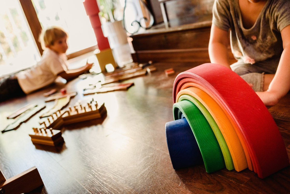 Large Rainbow Stacker By Wood Wood Toys (Made In Canada)